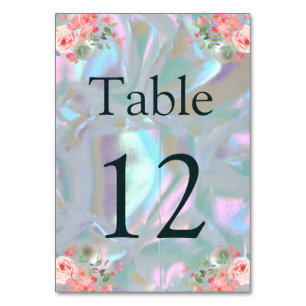 Seating Chart Table Card Mother of Pearl