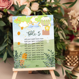 Seating Chart The Adventure Begins Neutral Gender Table Number