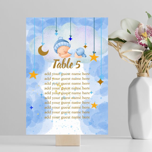 Seating Chart Twinkle Twinkle Little Star Oh Boy Table Number (Creator Uploaded)