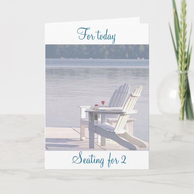 **SEATING FOR TWO** FOR OUR **1st ANNIVERSASRY** Holiday Card (Front)