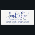 Seating Head Table Card - Lovely Calligraphy Navy<br><div class="desc">Plan a stylish celebration with this modern invitation that your guests will adore. 
Design by © berryberrysweet . Printable digital files are available! Visit our website at www.berryberrysweet.com for more details!</div>