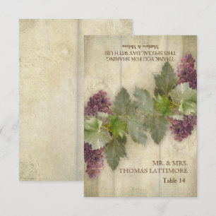 Seating Place Cards Elegant Rustic Vineyard Winery