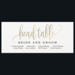 Seating Plan Head Table Card - Lovely Calligraphy<br><div class="desc">Plan a stylish celebration with this modern invitation that your guests will adore. 
Design by © berryberrysweet . Printable digital files are available! Visit our website at www.berryberrysweet.com for more details!</div>