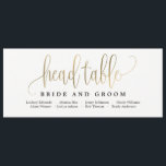 Seating Plan Head Table Card - Lovely Calligraphy<br><div class="desc">Plan a stylish celebration with this modern invitation that your guests will adore. 
Design by © berryberrysweet . Printable digital files are available! Visit our website at www.berryberrysweet.com for more details!</div>