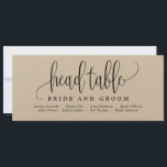 Seating Plan Head Table Card - Lovely Calligraphy<br><div class="desc">Plan a stylish celebration with this modern invitation that your guests will adore. 
Design by © berryberrysweet . Printable digital files are available! Visit our website at www.berryberrysweet.com for more details!</div>