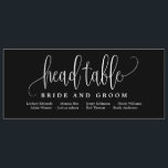 Seating Plan Head Table Card - Lovely Calligraphy<br><div class="desc">Plan a stylish celebration with this modern invitation that your guests will adore. 
Design by © berryberrysweet . Printable digital files are available! Visit our website at www.berryberrysweet.com for more details!</div>