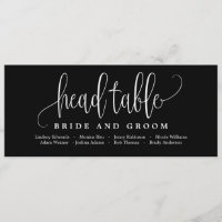 Seating Plan Head Table Card - Lovely Calligraphy