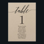 Seating Plan Individual Table Card Modern Script<br><div class="desc">Plan a stylish celebration with this modern invitation that your guests will adore. 
Design by © berryberrysweet . Printable digital files are available! Visit our website at www.berryberrysweet.com for more details!</div>