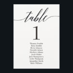 Seating Plan Individual Table Card Modern Script<br><div class="desc">Plan a stylish celebration with this modern invitation that your guests will adore. 
Design by © berryberrysweet . Printable digital files are available! Visit our website at www.berryberrysweet.com for more details!</div>