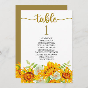 Seating Plan Table Card Lovely Calligraphy