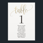 Seating Plan Table Card Lovely Calligraphy<br><div class="desc">Plan a stylish celebration with this modern invitation that your guests will adore. 
Design by © berryberrysweet . Printable digital files are available! Visit our website at www.berryberrysweet.com for more details!</div>