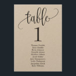 Seating Plan Table Card Lovely Calligraphy<br><div class="desc">Plan a stylish celebration with this modern invitation that your guests will adore. 
Design by © berryberrysweet . Printable digital files are available! Visit our website at www.berryberrysweet.com for more details!</div>