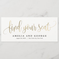 Seating Plan Title Card - Lovely Calligraphy
