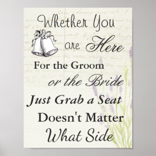Seating Poster for Wedding, Vintage Floral Theme