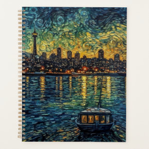 Seatle Space Needle in van Gogh style Planner