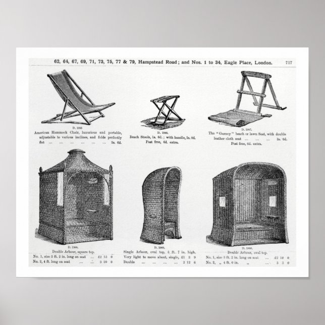 Seats and arbours from the Oetzmann & Co. catalogu Poster (Front)