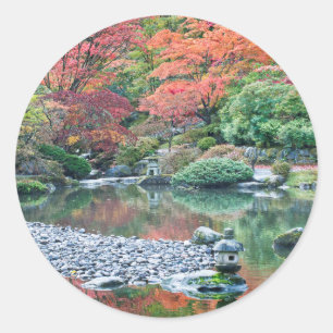 Seattle, Arboretum Japanese Garden Classic Round Sticker