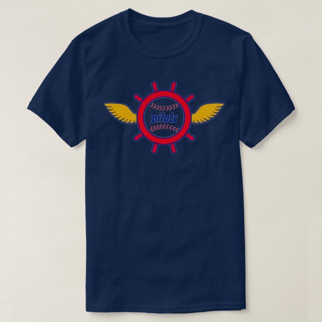Seattle Baseball Vintage Pilots  T-Shirt (Design Front)