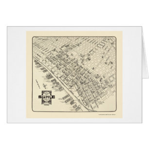 Seattle, carte panoramique de WA - 1903