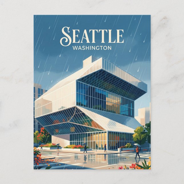 Seattle Central Library USA Postcard (Front)