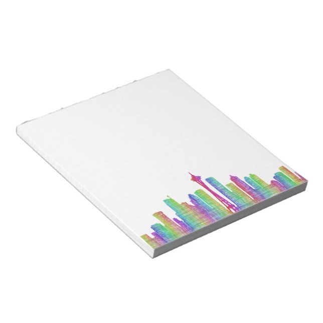 Seattle city skyline notepad (Angled)