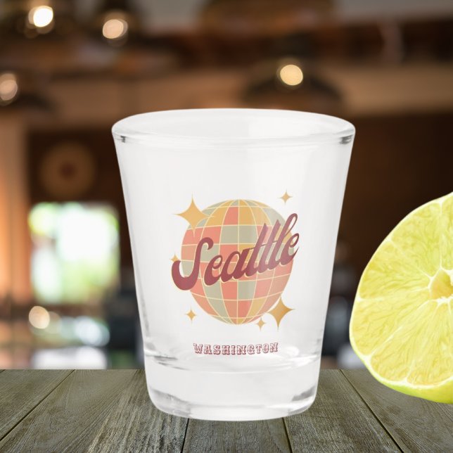 Seattle City Washington Retro Vintage  Shot Glass (Creator Uploaded)