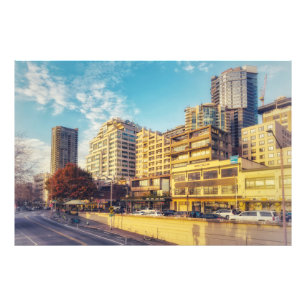 Seattle Cityscape Evening at Waterfront Photo Print