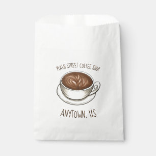 Seattle Coffee Cup Latte Barista Coffee House Shop Favour Bag