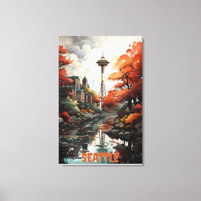 Seattle: Embrace the Surreal Charm Canvas Print (Front)