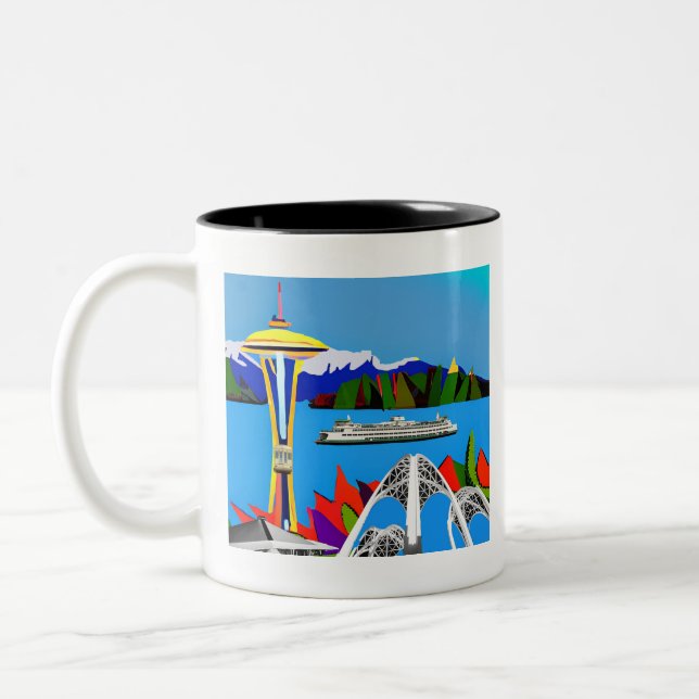 Seattle Emerald City Image Mug (Left)
