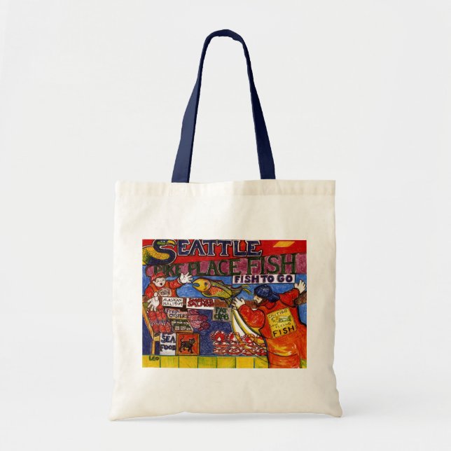 Seattle Fish Market Tote Bag (Front)