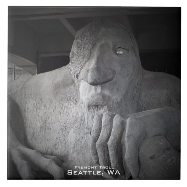 Seattle Fremont Troll Photo Tile (Front)