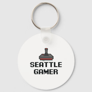 Seattle Gamer 8-bit City Keychain