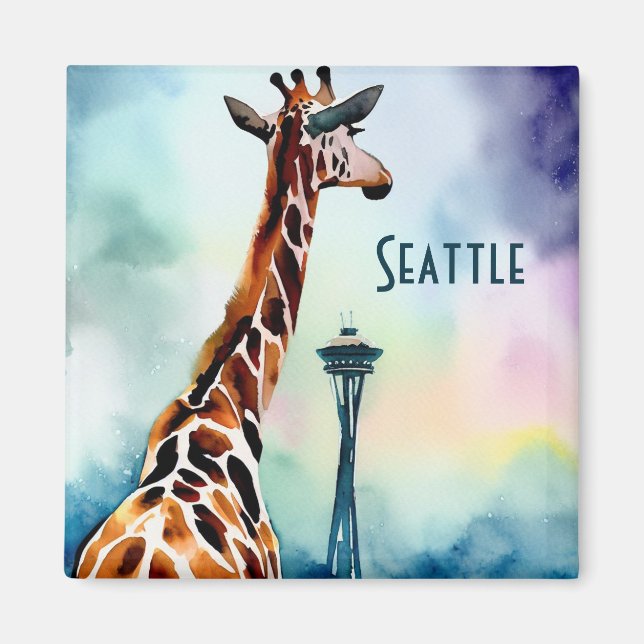 Seattle Giraffe Magnet (Front)