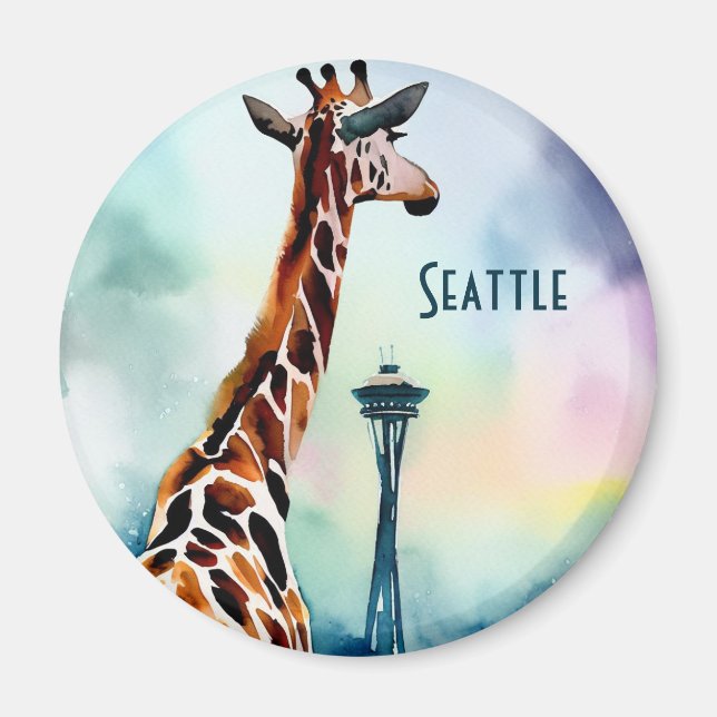 Seattle Giraffe Magnet (Front)