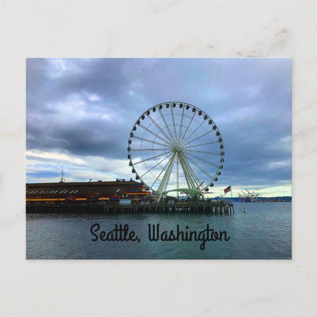 Seattle Great Wheel #2 Postcard (Front)