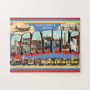 Seattle Greeting 11x14 Jigsaw Puzzle