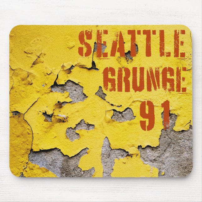 Seattle Grunge Music 1991 Mouse Pad (Front)