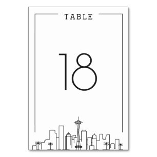 Seattle, Mariage de l'Ohio   Numéro de table