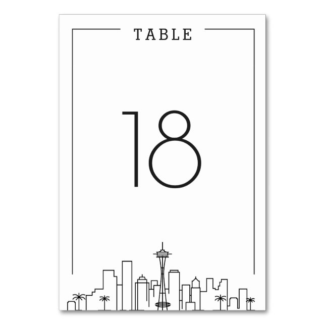 Seattle, Mariage de l'Ohio | Numéro de table (Par défaut)