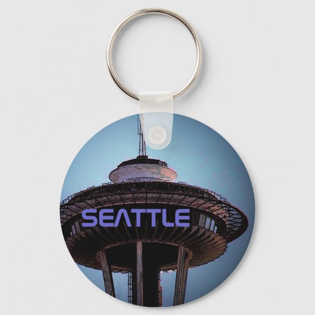 Seattle (Needle) Keychain - Customized (Front)