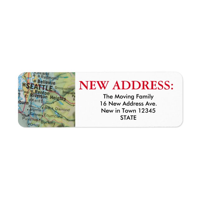 Seattle New Address Label (Front)