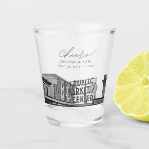 Seattle Photo Wedding Favour Cheers Shot Glass