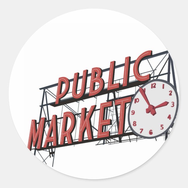 Seattle Pike Place Sticker (Front)