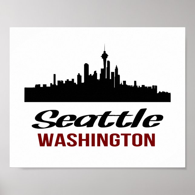 Seattle Poster  (standard picture frame size) (Front)
