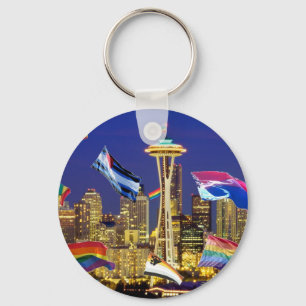 Seattle Pride Keychain