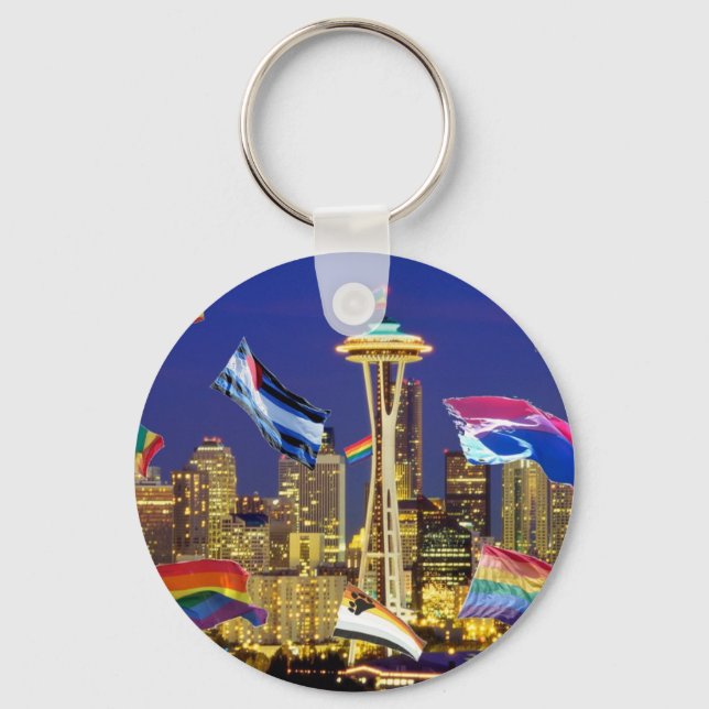 Seattle Pride Keychain (Front)