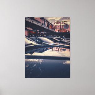 Seattle Public Market Center at Twilight  Canvas Print