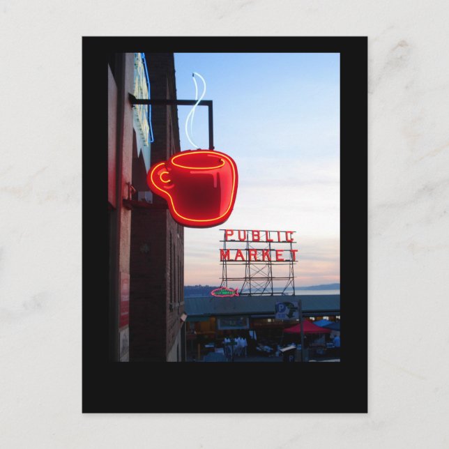 Seattle Public Market Postcard (Front)