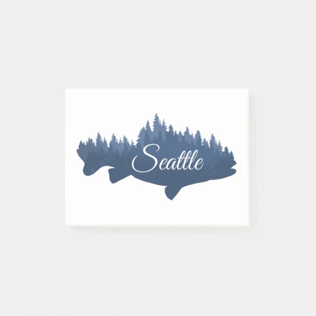 Seattle Salmon Forest Post-it Notes (Front)